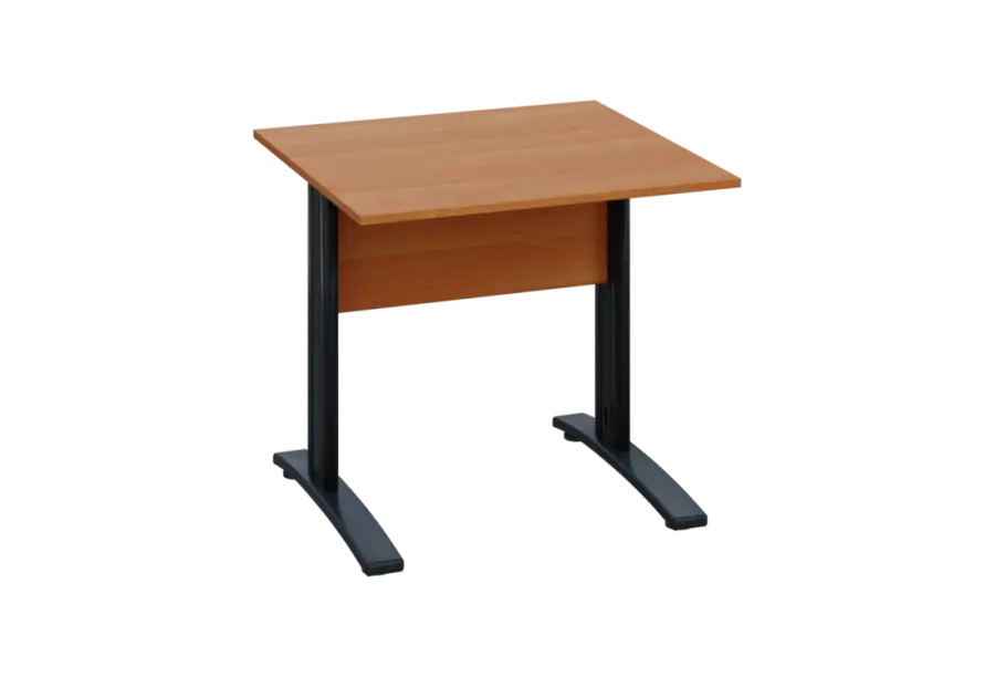 EPK 28 - 8 stůl kancelářský, kovová podnož černá, deska 25 mm, široký 800 mm, olše jantar